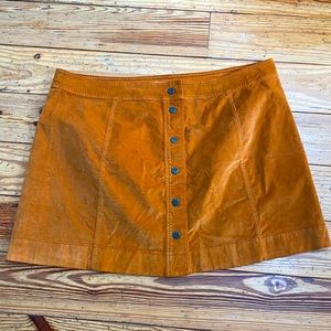 Madewell Velveteen A-Line Mini Skirt
